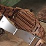 Mens Wooden Watch Analog Quartz Lightweight Handmade Wood Wrist Watch