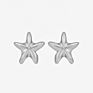 Milskye S925 Silver Jewelry for Party 18K Yellow Gold Plated Starfish Earrings