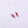 Minimalist Jewelry Red Lightning Bolt Earring