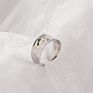 Minimalist Open Ring Adjustable S 925 Sterling Silver Handmade Wide Hammered Open Adjustable Ring