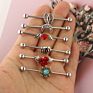 Mix Styles 50Pcs Surgical Steel Industrial Barbell 14G Earrings Tragus Piercing Cartilage 38Mm 1&1/2 Inch Long Bar Body Jewelry