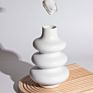 Modern Handmade Porcelain White Ceramic round Special Shaped Vase Big Table Top Flower Vase