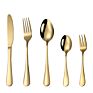 Modern Silver Stainless Steel Cutlery Set 5 Pieces Dining Set Dinner Spoon Fork Knife Tea Spoon and Fork