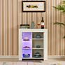 Modern Style Multilayer 3 Adjustable Wood Sideboard Cabinet Modern Credenza