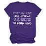 Mom of Boys Less Drama Print Women Shirts Short Sleeve Casual T Shirts and Tops Casual Ladies Shirts