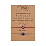 Morse Code Cipher Bracelet 2 Pack Natural Stone Love Eye Colorful Bead Paper Card Couple Bracelet Set