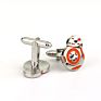 Movie Jewelry War Star Bb8 Robot Enamel Metal Cufflinks