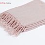 Mult Color Chunky Chenille Hand-Woven Knitted Throw Blanket with Tassel