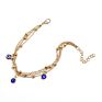 Multilayered Foot Jewelry Cuban Chain Anklet Blue Eyes Beach Anklet Chain Anklets