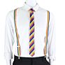 Music Print Suspender Bow Tie Set Men Women Piano Skull Rainbow Party Play Shirt Brace Butterfly Accessory Gift