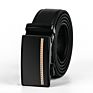 N936 Adjustable Business and Casual Automatic Belt Black Genuine Leather Belts for Men