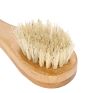 Natural Bamboo Cleaning Face Brush with 100% Boar Bristle Wood Face Cleansing Brush