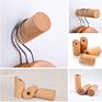 Natural Eco-Friendly Multifunction Bedroom Beech and Walnut Wood Wall Hook