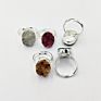 Natural Raw Oval Druzy Stone Open Ring Jewellery Adjustable Gold Plated Gemstone Finger Rings Designs Jewelry for Gift