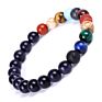 Natural Stone Eight Planets Bead Bracelet Universe Solar System Bracelet for Men Women Jewelry