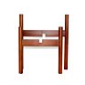 Natural Wooden Plant Stand with Walnut Stained Color Beech Wooden Planter 8" Inch excluding White Ceramic Pot