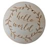 Newborn Baby Shower Gifts Wooden Milestone Photo Cards, Double Sided Photo Prop Milestone Discs