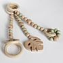 Newborn Baby Wood Beads Baby Teething Hanging Play Gym Sensory Toy