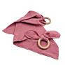 Newborn Gift Set Baby Muslin Cotton Blanket Teething Blanket Baby Bib Bunny Ear Wooden Teether