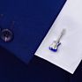 Newest Blue White Enamel Guitar Model Shaped Cufflinks for Mens