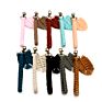 Newest Colorful Bohemia Cotton Rope Woven Leaves Feather Tassel Key Ring Boho Macrame Keychain