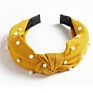 Newest Design Daily Chiffon Pearls Lady Hair Band Multicolor Knotted Girl Soft Headband