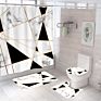 Nice fashion bathroom printed 4 pieces bathroom curtain set