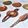 Nordic Brass Circular Tray Top Storage Plate Simple Design Jewelry Tray Table Decoration