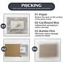 Nordic Rotating 360 Degrees Blue Leather Art Photo Frames for Family Picture