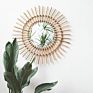 Nordic Simple Creative Art Home Room Mirror Bamboo Rattan Wall Decor