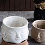 Nordic Style Potted Face Ceramic Flowerpot Creative Home Multi Meat Basin Decoration Storage Tank