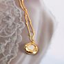 Nuoro French Retro Baroque Freshwater Small round Bead Female Gold Chain Button White Pearl Birthday Gift Design Necklace