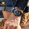 Olevs 2871 Luxury Glass Quartz Analog Leather Men Watch Casual Leather Strap Men Wristwatch