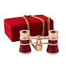 Opera Telescope with Handle for Theater 3X25 Metal Antique Telescope Binoculars