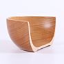 Organic Bowl 100% Natural round Salad Bowl Bamboo Wooden Bowls