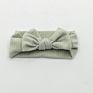 Organic Cotton Bow Knot Knitted Ribbed Baby Headband for Babies