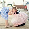 Organic Stretchy Solid Color Breastfeeding Cover Nursing Scarf Baby Wrap Carrier Baby Seat Cover