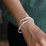 Original Design Bird on Branch Real Silver Bangle