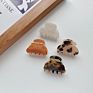 Package Plastic Shell Curved Leopard Small Hair Clamp Clips Hairclips Cellulose Acetate Kids Mini Hair Claws for Babies