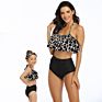 Parent-Child Print High Waist Bikini Mother and Daughter Swimwear