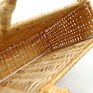 Pastoral Style Beach Natural Color Basket Large Straw Bag Tote Square Handbag for Women