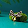 Personality Shiny Party Coat Accessories Full Rhinestone Glass Insect Bee Brooches Pins Jewelry for Women