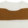 Personality Women's plus Size Pullover Striped Inter-Color Knitted Sweater