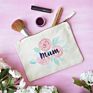 Personalized Eco Makeup Mini Travel Toiletry Cotton Canvas Zipper Cosmetic Bags