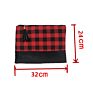 Personalized Monogram Women Christmas Buffalo Plaid Clutch Handbag with Tassel