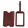Personalized Name Id Address Suitcase Tag Genuine Leather Luggage Travel Tag Holder
