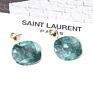 Personalized Tortoise Shell Curved Circle Dangle Earrings Acrylic Cellulose Acetate Irregular round Earrings