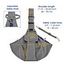 Pet Carrier Sling Adjustable Padded Strap Tote Bag Breathable Cotton Shoulder Bag Safety Belt Carrying Small Dog Cat