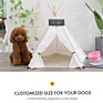 Pet Teepee Dog & Cat Bed - Portable Dog Tents & Pet Houses with Cushion