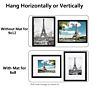 Picture Frame Black Poster Frame Display Pictures with Mat or without Mat Wall Gallery 8*10 Photo Frames